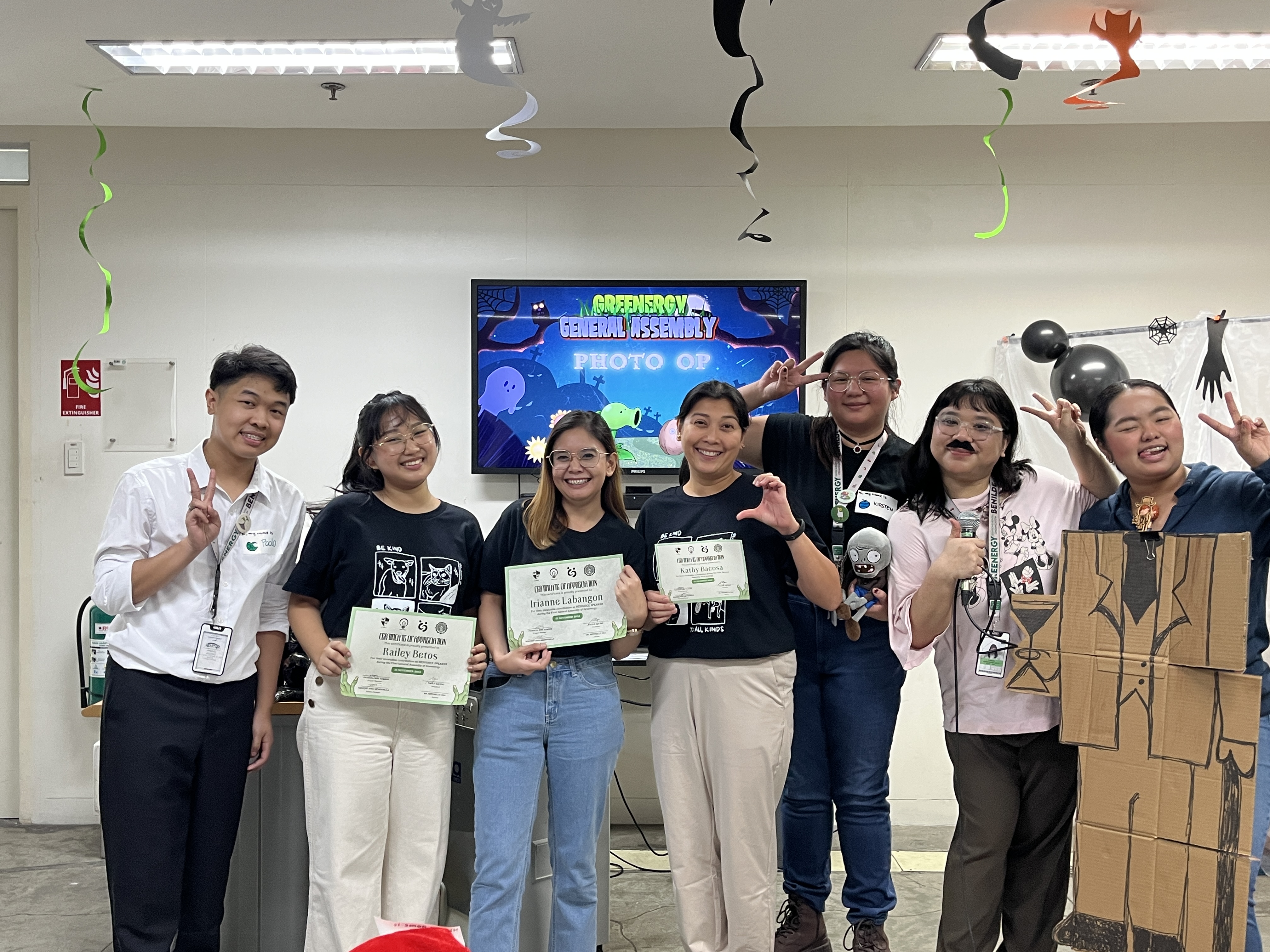 A picture of Greenergy officers with CARA's speakers