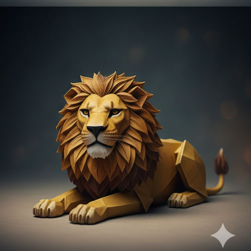 resting lion